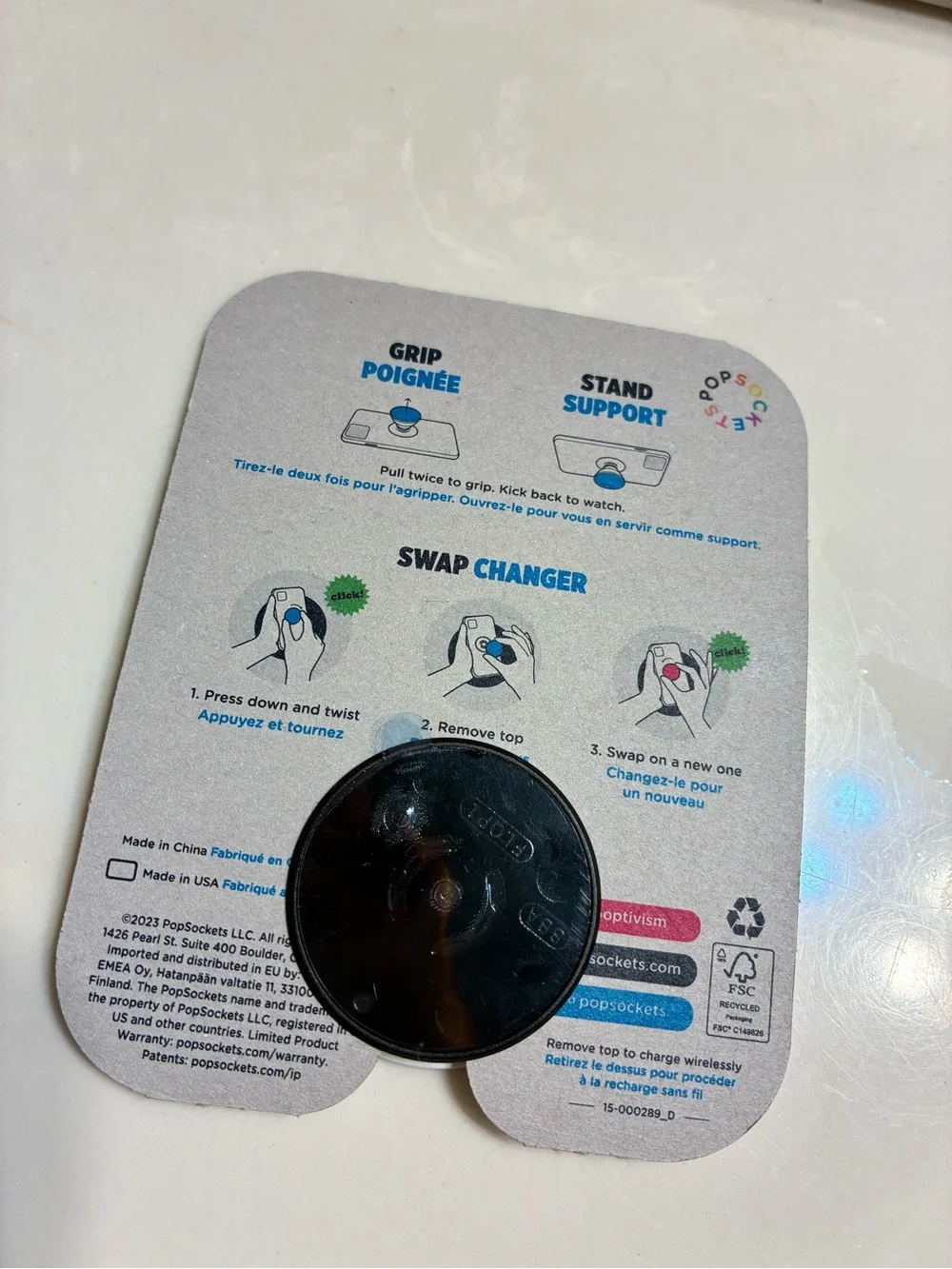 Disney Mickey Mouse Halloween Vampire PopSocket PopGrip NEW